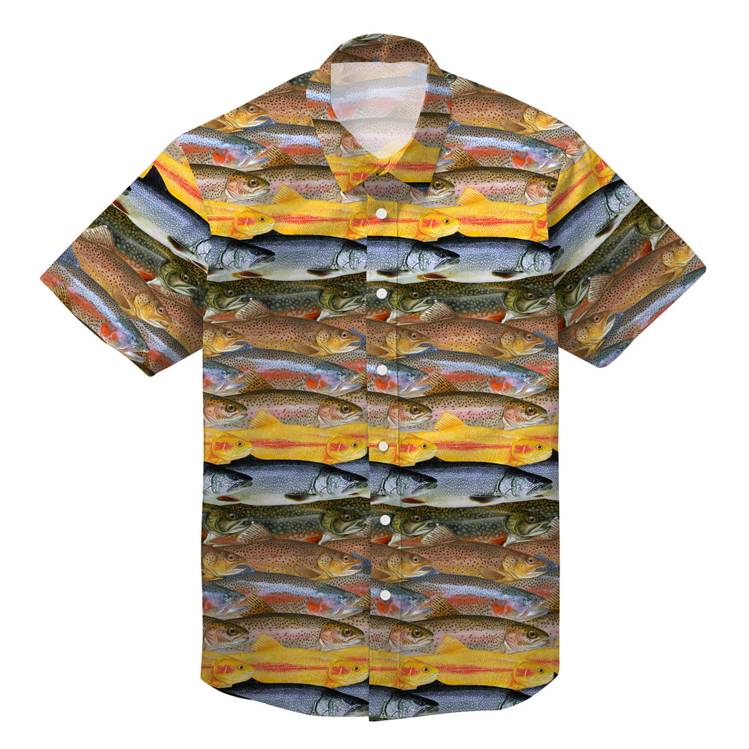 Trout fishing collection Hawaiian 3D All over printed shirts TAHT16