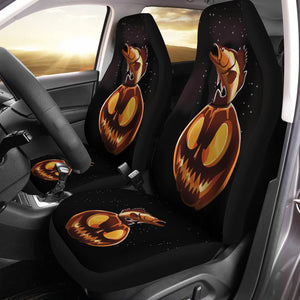 Walleye fishing Halloween 3D Printed Seat Covers, perfect car accessories - Set of 2