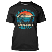 Load image into Gallery viewer, Bass fishing funny fishing shirts A242