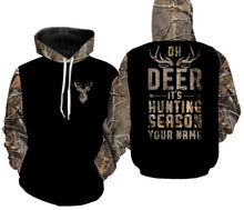 Load image into Gallery viewer, Oh deer, it&#39;s hunting season custom name all over print shirts personalized gift