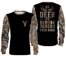 Load image into Gallery viewer, Oh deer, it&#39;s hunting season custom name all over print shirts personalized gift