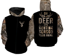 Load image into Gallery viewer, Oh deer, it&#39;s hunting season custom name all over print shirts personalized gift