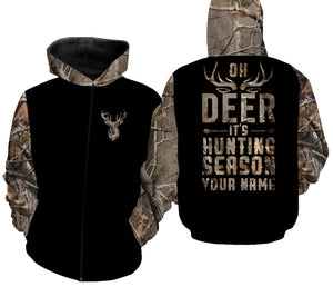 Oh deer, it's hunting season custom name all over print shirts personalized gift