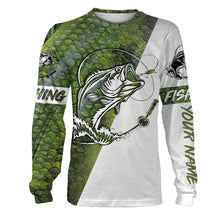 Load image into Gallery viewer, Bass scale tattoo customize name long sleeves fishing shirts, all over printing for men and women personalized gift TATS73