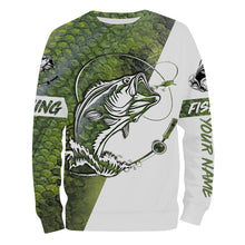 Load image into Gallery viewer, Bass scale tattoo customize name long sleeves fishing shirts, all over printing for men and women personalized gift TATS73