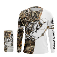 Load image into Gallery viewer, Beautiful bass fishing tattoo UV protection  customize name long sleeves personalized gift