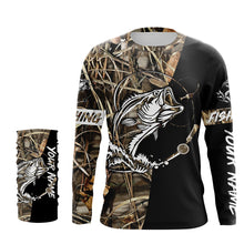 Load image into Gallery viewer, Beautiful bass fishing tattoo UV protection  customize name long sleeves personalized gift