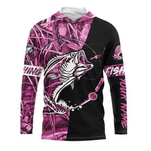 Load image into Gallery viewer, Pink Camo fishing tattoo UV protection quick dry customize name long sleeves UPF 30+ personalized gift