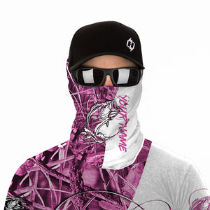 Pink Camo fishing tattoo UV protection quick dry customize name long sleeves UPF 30+ personalized gift