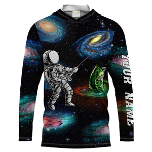 Astronauts galaxy bass fishing custom name UV protection Shirts fishing gifts TATS202