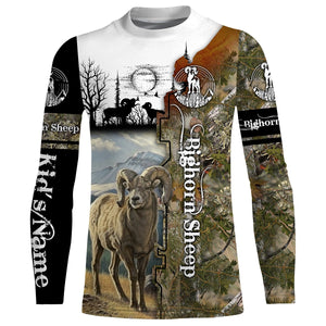 Bighorn Sheep Hunting Customize name 3D All over print shirts personalized gift TATS159