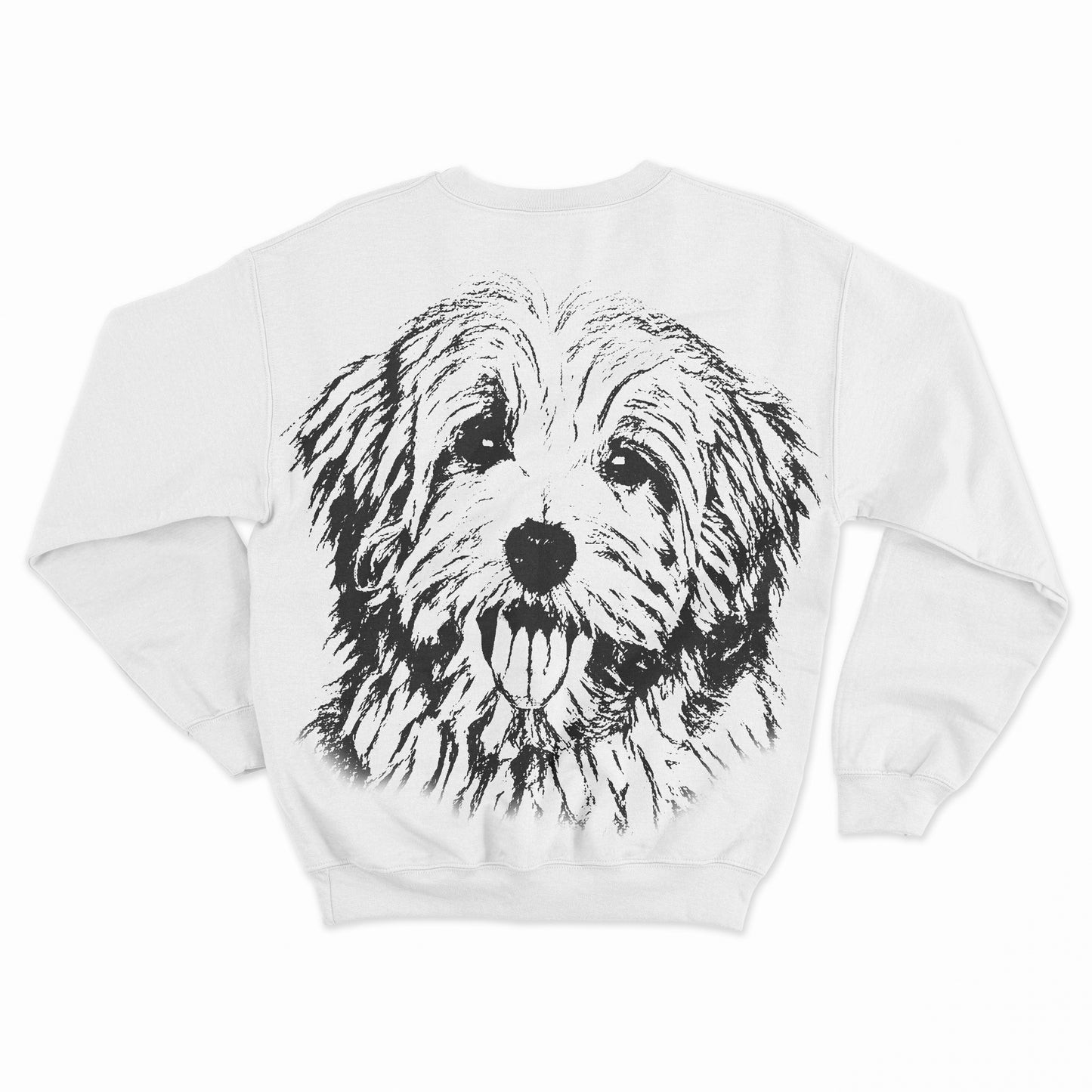 Custom dog's photo t shirt with sketch effect large print personalized gift