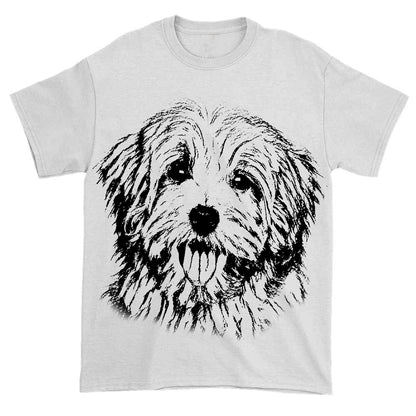 Custom dog's photo t shirt with sketch effect large print personalized gift