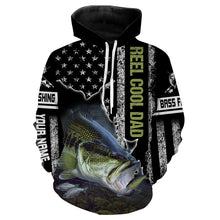 Load image into Gallery viewer, Bass Fishing Reel Cool Dad Custome Name 3D All Over Printed Shirts Personalized gift TATS131