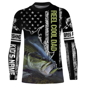 Bass Fishing Reel Cool Dad Custome Name 3D All Over Printed Shirts Personalized gift TATS131