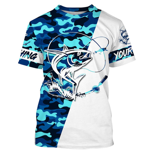Tuna fishing sea camo custom name 3D All Over Printed Shirts Personalized Gift TATS104