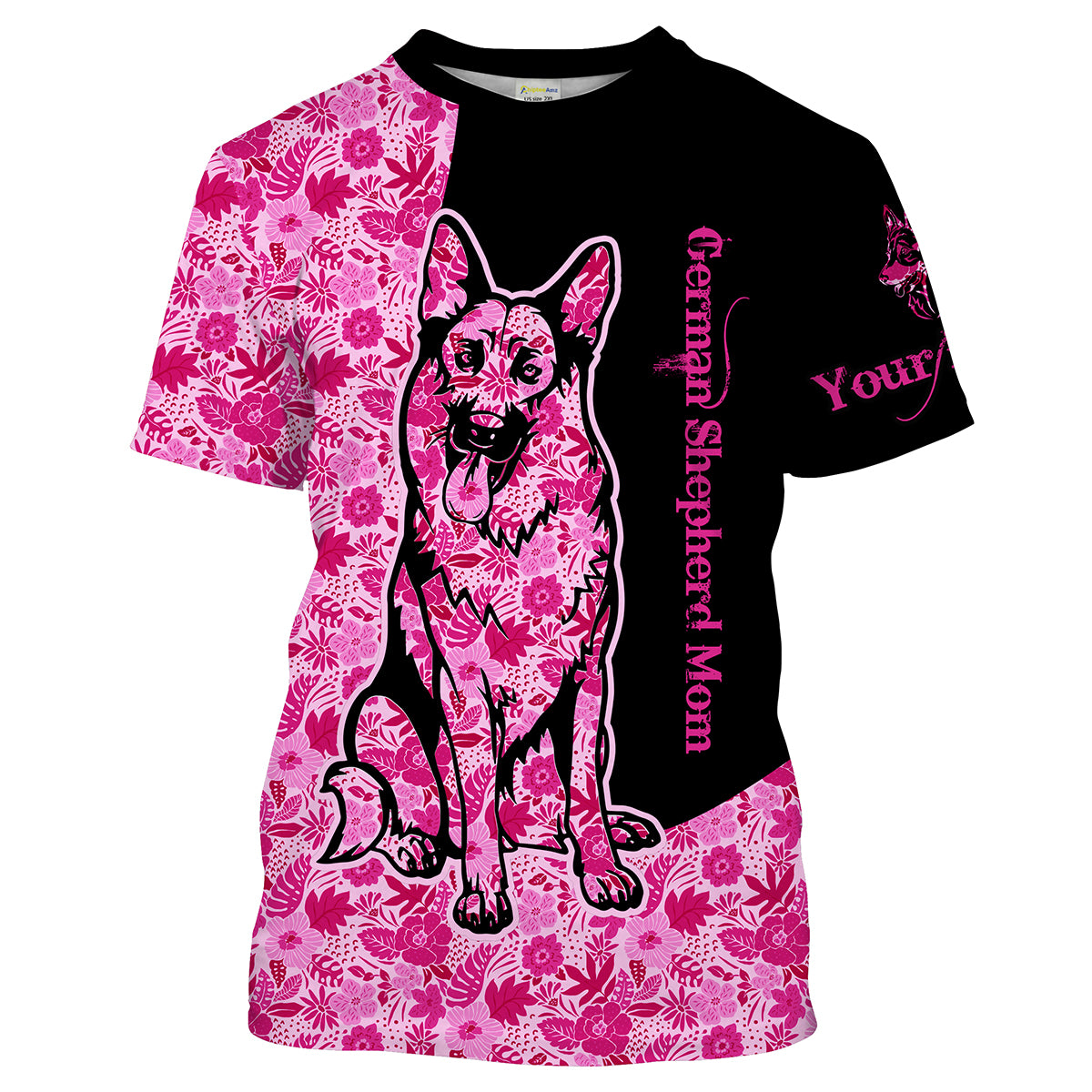 German shepherd dog mom custom name full printing shirts, Personalized Gifts TATS205