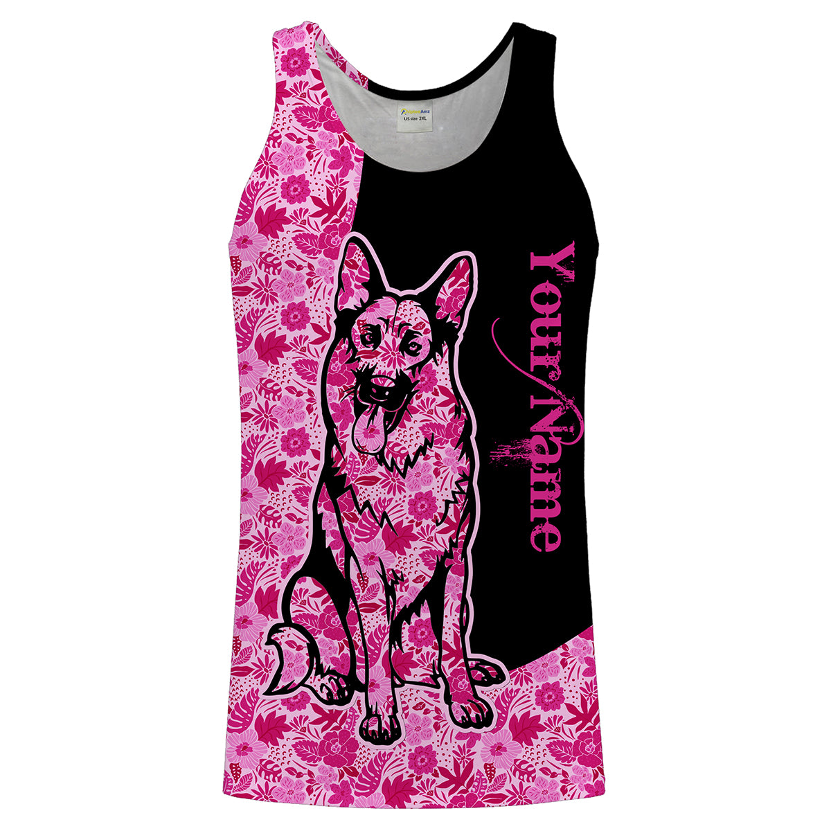German shepherd dog mom custom name full printing shirts, Personalized Gifts TATS205