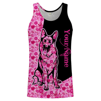 German shepherd dog mom custom name full printing shirts, Personalized Gifts TATS205