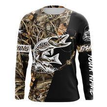 Load image into Gallery viewer, Musky Fishing tattoo Camo UV protection quick dry customize name long sleeves shirts UPF 30+ personalized gift for Fishing lovers