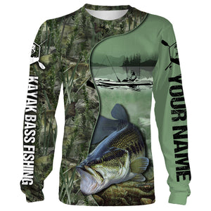 Kayak Bass Fishing Custom name 3D All over print shirts - personalized gift TATS147