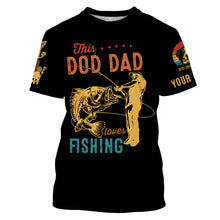 Load image into Gallery viewer, This dog dad loves fishing customize name and dog&#39;s photo UV Long Sleeve Fishing Shirts UPF 30+ TATS204