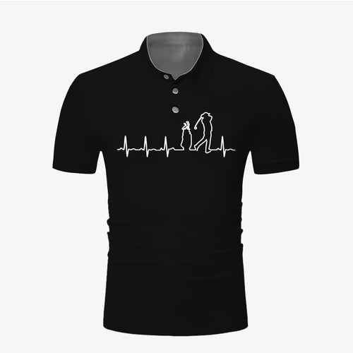 Golf heartbeat Polo shirt