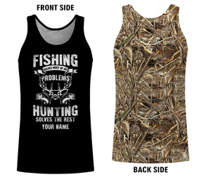 Funny fishing hunting custom name full printing oversize shirts personalized gift TATS171