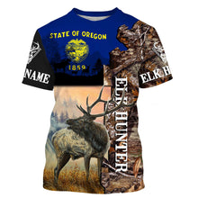 Load image into Gallery viewer, Oregon Elk hunting custom name 3D All over print shirts personalized gift TATS166