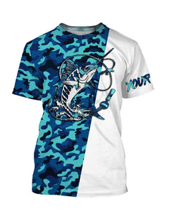 Sailfish Fishing Sea Camo Custom Name Full Printing Shirts Personalized Gift TATS113