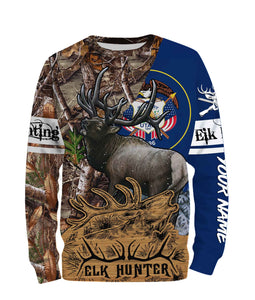 Utah Elk Hunting Customize Name 3D All Over Printed Shirts Personalized Gift TATS122