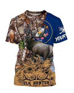 Utah Elk Hunting Customize Name 3D All Over Printed Shirts Personalized Gift TATS122