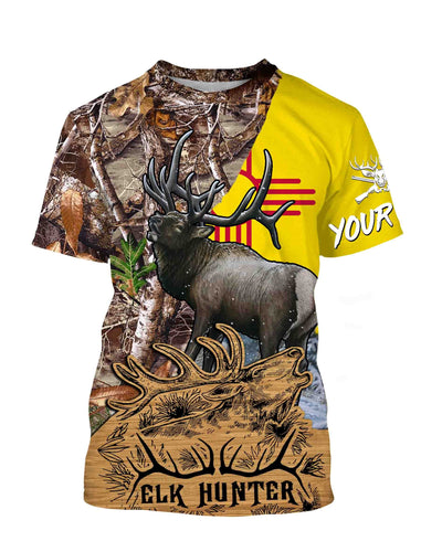 New Mexico Elk Hunting Customize Name 3D All Over Printed Shirts Personalized Gift TATS125