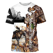 Load image into Gallery viewer, Moose hunter custom name full printing shirt personalized gift - TATS167
