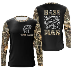 I am a bass man UV protection quick dry Customize name long sleeves UPF 30+ personalized gift
