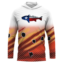 Load image into Gallery viewer, Redfish puppy drum Texas flag  UV protection quick dry long sleeves UPF 30+