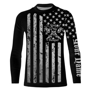 US flag fish reaper UV protection quick dry customize name long sleeves shirts UPF 30+ personalized gift