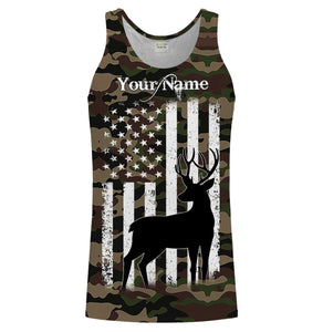 Deer hunting custom name America flag camo all over print Shirts, Hoodie, Zip up hoodie TATS212