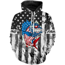 Load image into Gallery viewer, American flag angry bass fishing ChipteeAmz&#39;s art shirts UV protection TATS213