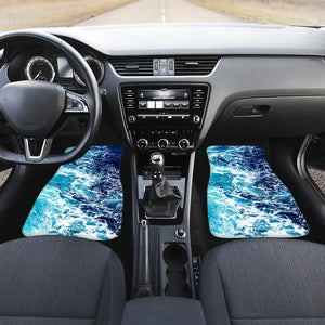 Saltwater Fishing Sea wave camo Car Floor mats, Fishing gifts - IPHW1102