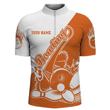 Load image into Gallery viewer, Orange Custom Bowling Shirts For Men, Strike Bowling Team Shirts Bowling Pin IPHW3789