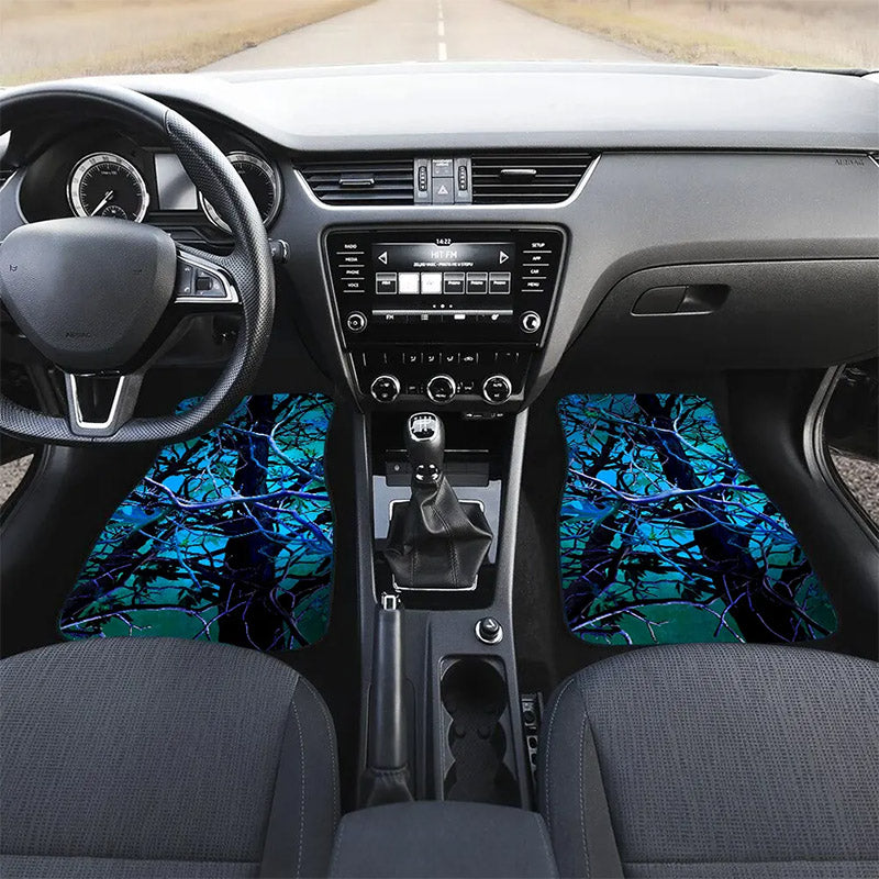 Teal Blue camo Car floor mat, perfect car accessories - personalized Hunting, Fishing gifts IPHW3577
