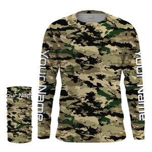 Desert camo Custom UV Long Sleeve performance Fishing Shirts, camouflage Fishing apparel - IPHW1582