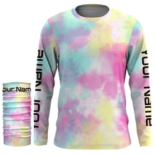 Load image into Gallery viewer, Custom Womens pastel Tie Dye Shirts, UV Long Sleeve Fishing Shirts for women - IPHW1722