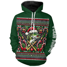 Load image into Gallery viewer, Bass Fishing Ugly Sweater Pattern Christmas Custom Fishing Shirts Personalized Fishing Gifts IPHW5562