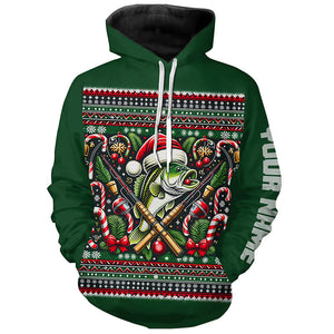 Bass Fishing Ugly Sweater Pattern Christmas Custom Fishing Shirts Personalized Fishing Gifts IPHW5562