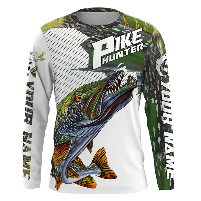 Pike Hunter Angry Pike Custom Nothern Pike Fishing Jerseys, Pike Fishing Scales Fishing Shirts | IPHW3836