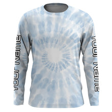 Load image into Gallery viewer, Personalized spiral tie dye Long sleeve performance Fishing Shirts, Fishing gifts for Fishing lovers IPHW3583