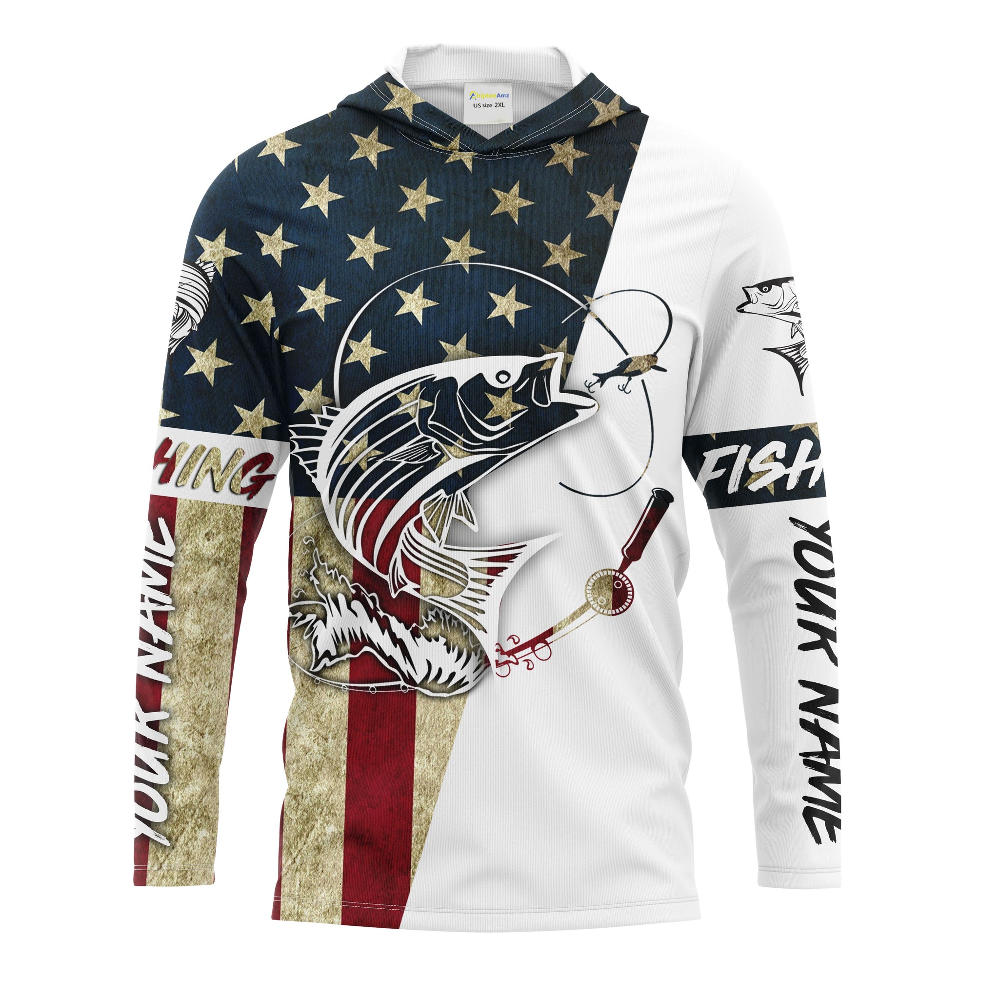 American flag Striped bass Fishing flag | Essential T-Shirt