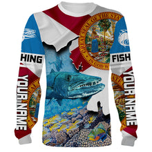 Load image into Gallery viewer, Great Barracuda Fishing 3D Florida Flag Patriot Custom name All over print shirts - personalized fishing gift for men, women and kid - IPH1482